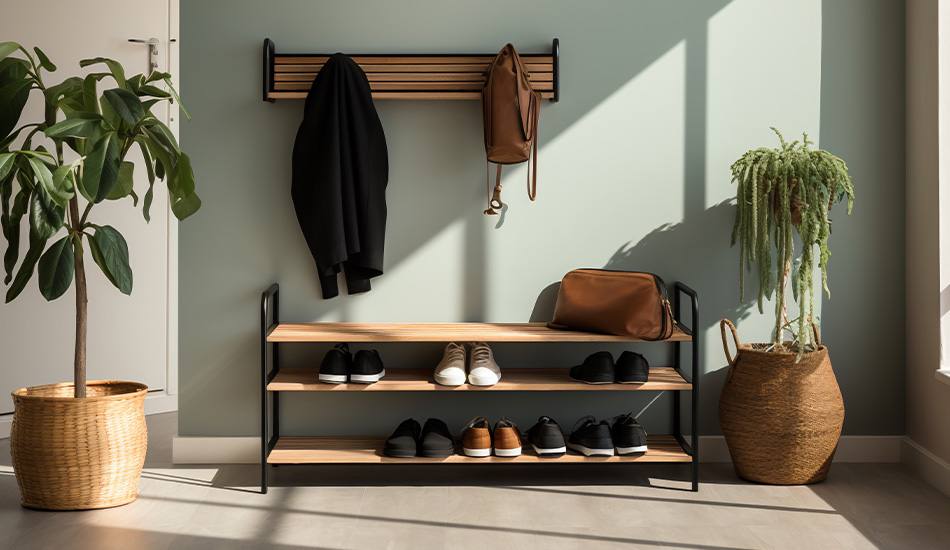 Wall Mounted Metal Shoe Rack