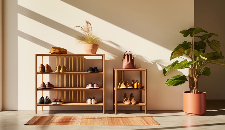 Wooden Shoe Rack