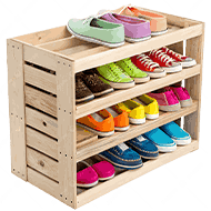 Wooden Shoe Rack